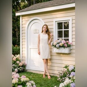 DKNY Cream Sleeveless Mini Dress